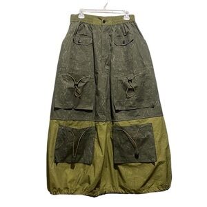 Fried Rice Marble Dyed Cargo Skirt
